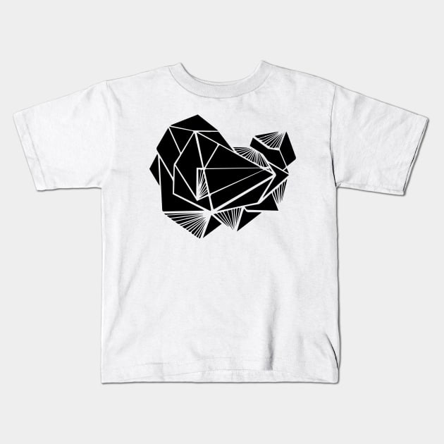 Geometric Minimal abstract black Kids T-Shirt by carolsalazar